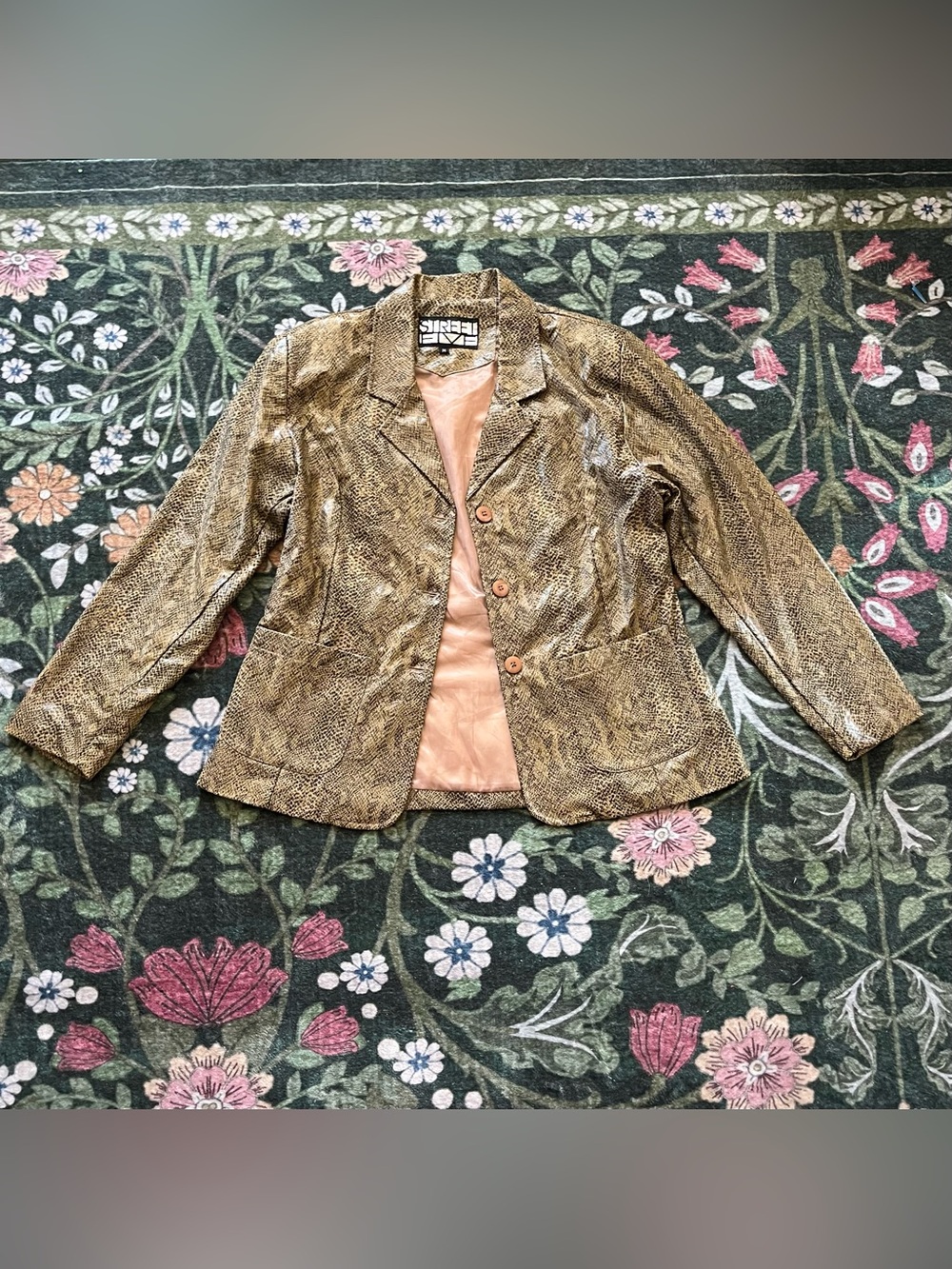 💋 Y2K Snake-Print Blazer Jacket 💋